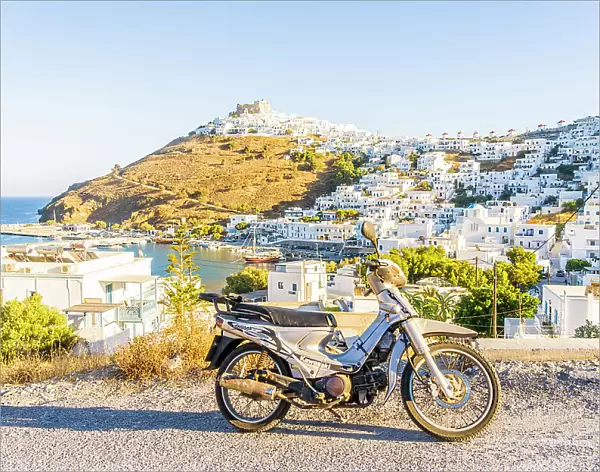 Scooter, Chora, Astypalaia, Dodecanese, Greek Islands, Greece