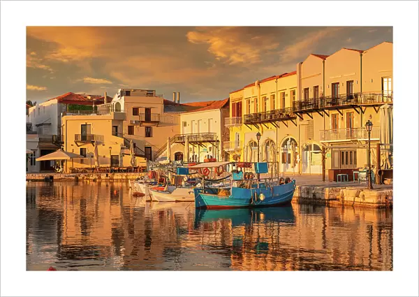 Venetian harbor, Rethymno, Crete, Greece