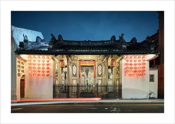 Han Jiang Ancestral Temple at twilight, George Town, Pulau Pinang, Penang, Malaysia, Asia