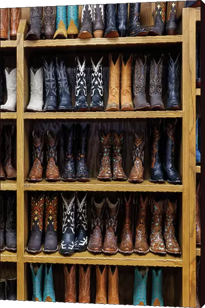 Boots on display, Fort Worth, Texas, USA