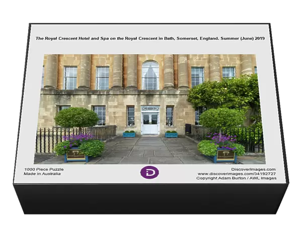 The Royal Crescent Hotel and Spa on the Royal Crescent in Bath, Somerset, England. Summer (June) 2019