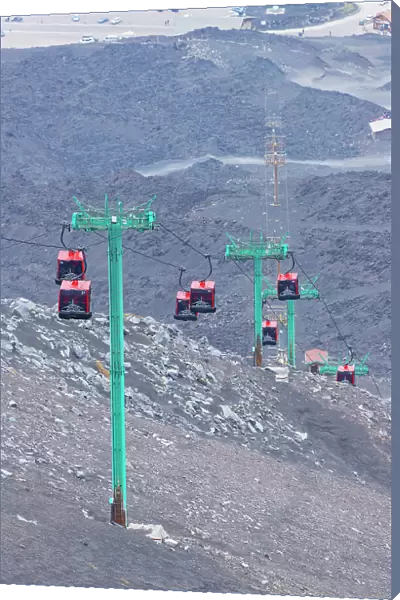 Mount etna cable car, Etna, Sicily, Italy