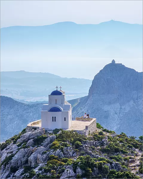 Prophet Elias Church, elevated view, Naxos Island, Cyclades, Greece
