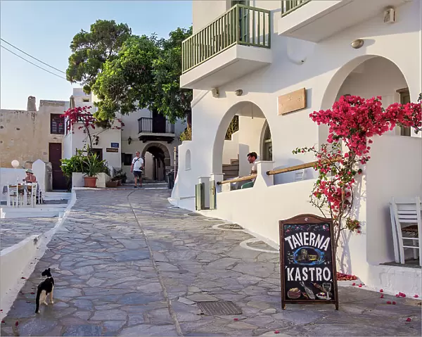 Street of Chora, Naxos City, Naxos Island, Cyclades, Greece
