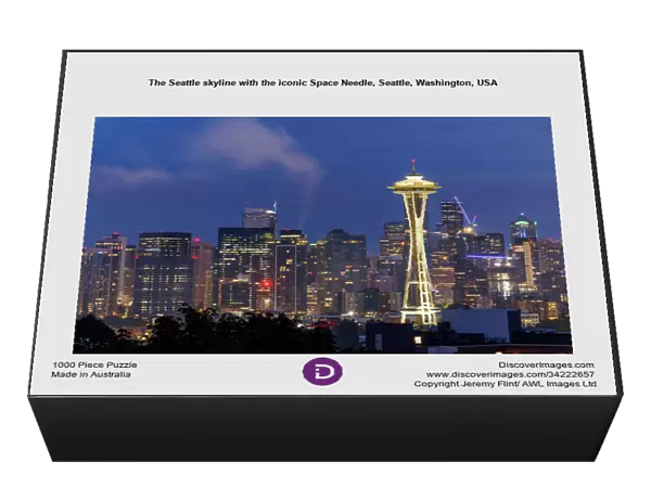 The Seattle skyline with the iconic Space Needle, Seattle, Washington, USA