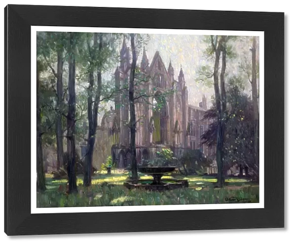 Newstead Abbey, the Monks Wood, Nottinghamshire (Newstead Abbey from the North West)- Arthur Spooner