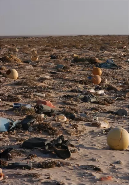 Litter washed up on the beach, Southern Morocco (RR)