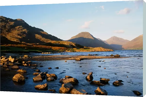 Yewbarrow and Great Gable from Wastwater in the Lake District UK
