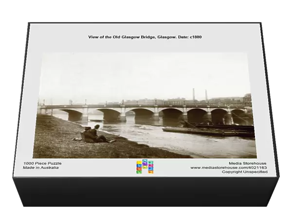 View of the Old Glasgow Bridge, Glasgow. Date: c1880