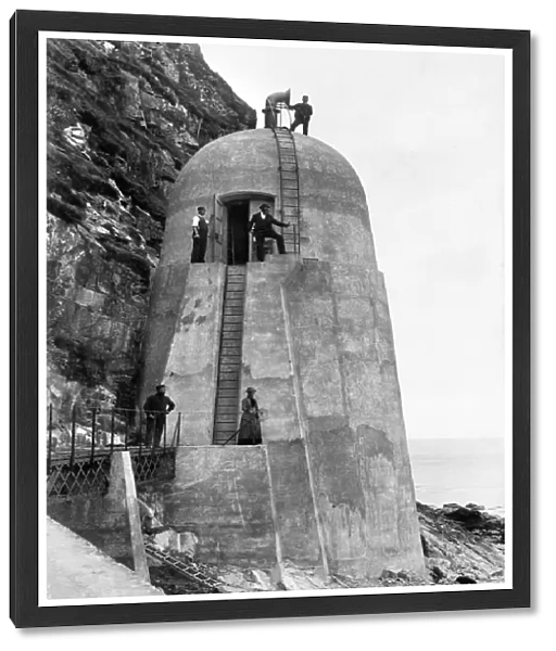 View of fog horn on Ailsa Craig. Date: pre1901