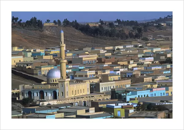 20070798. ERITREA Asmara Cityscape and muslim quarter. Moslem
