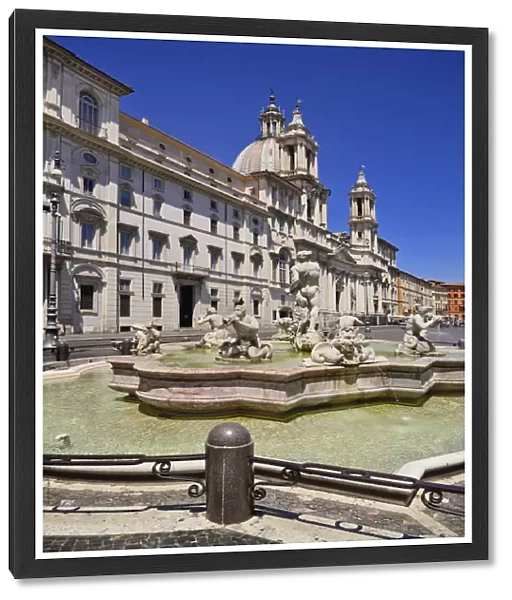 Italy, Rome, Piazza Navona, Fontana del Moro or The Moor Fountain