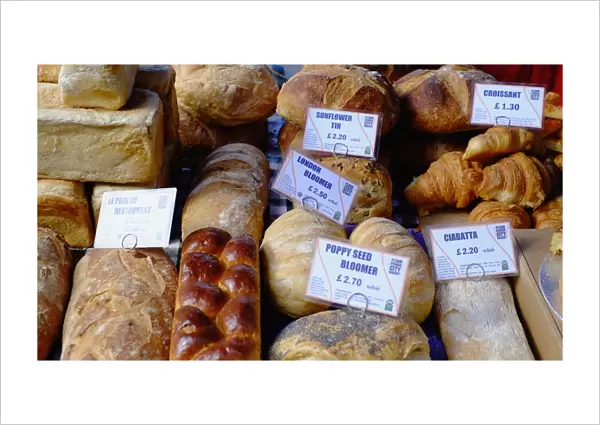 Food, Fresh, Markets, Display of various breads for sale