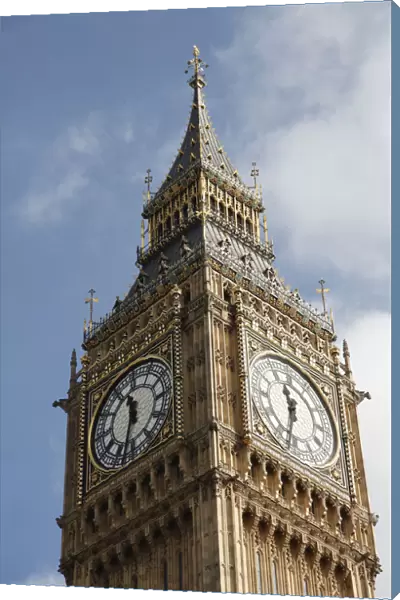 England, London, Palace of Westminster clock tower also known as Big Ben