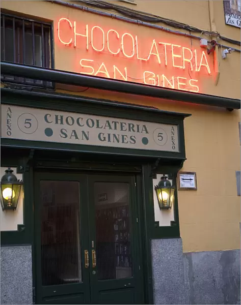 Spain, Madrid, Chocolateria San Gines