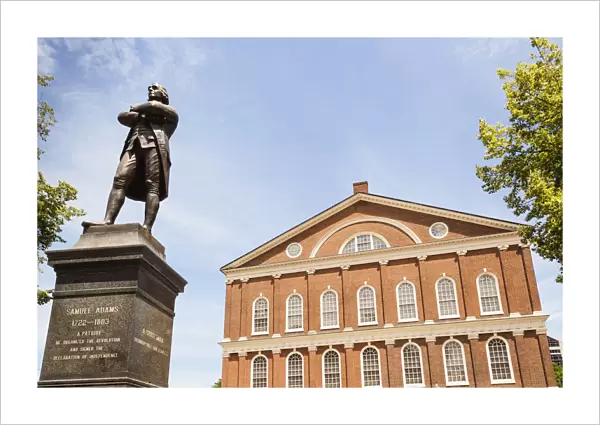 Statue of Samuel Adams outside Faneuil Hall, Boston, Massachusetts, USA