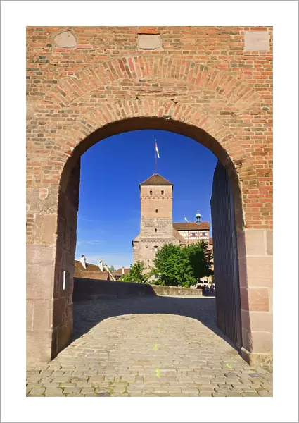 Germany, Bavaria, Nuremberg, Kaiserburg or Imperial Castle, Entrance Gate
