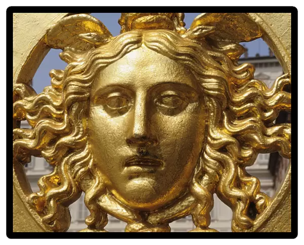 Italy, Piedmont, Turin, gold gate detail, Palazzo Reale