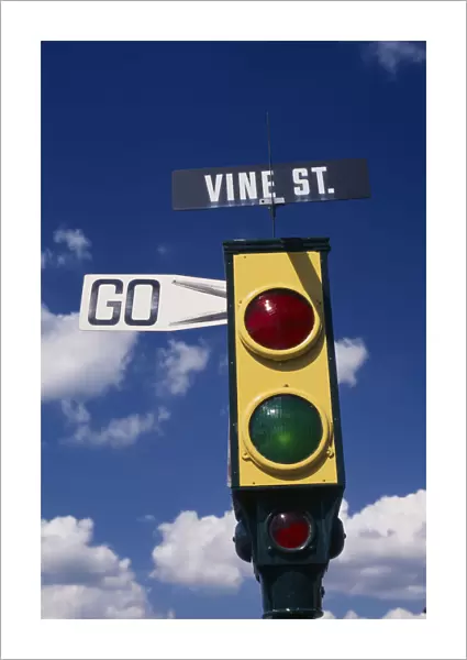 20083376. USA Florida Orlando Universal Studios. Vine Street Traffic lights