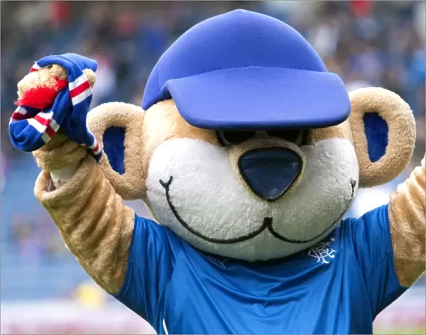 Rangers FC vs Queen of the South: The Legendary Broxi Bear Roars at Ibrox Stadium - SPFL Championship Clash (Scottish Cup Champions 2003)
