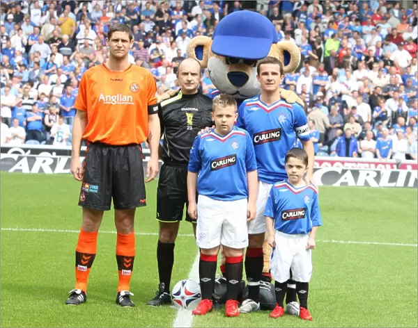 Rangers Mascot: Triumphant Victory over Dundee United (3-1) in the Clydesdale Bank Premier League at Ibrox
