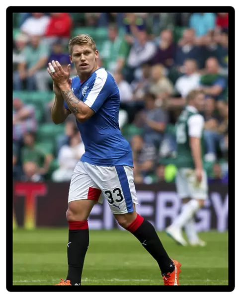 Rangers Martyn Waghorn in Action: Petrofac Training Cup Clash vs. Hibernian at Easter Road