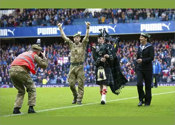 Honoring Heroes: Salute to Armed Forces - Scottish Cup Champions 2003 - Ibrox Stadium's Tribute to Brave Men and Women