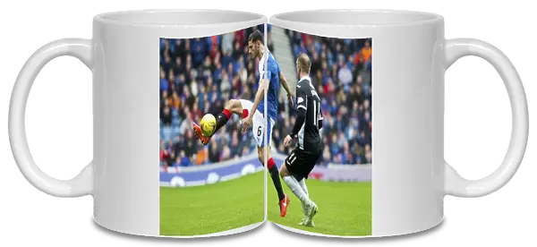 Dominic Ball in Action: Rangers vs Queen of the South at Ibrox Stadium