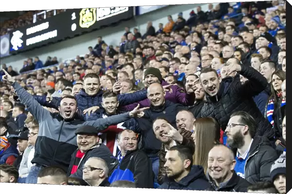 A Sea of Passionate Rangers Fans Celebrating Victory at Ibrox Stadium (Scottish Cup, 2003)