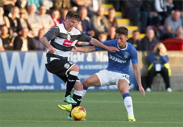 Rangers Jordan Thompson in Action: Betfred Cup Clash at Ochilview Park