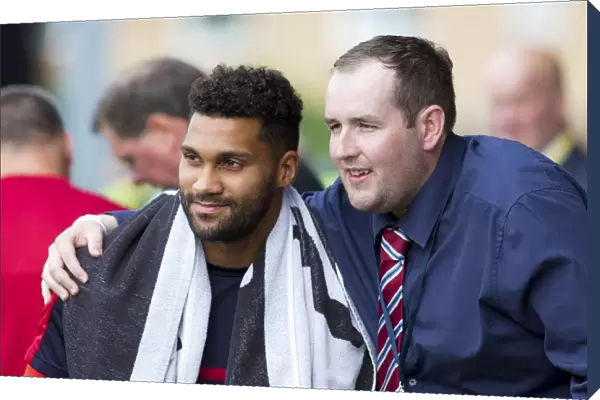 Rangers FC: Wes Foderingham and a Fan - Betfred Cup - Sharing a Moment at Ochilview Park
