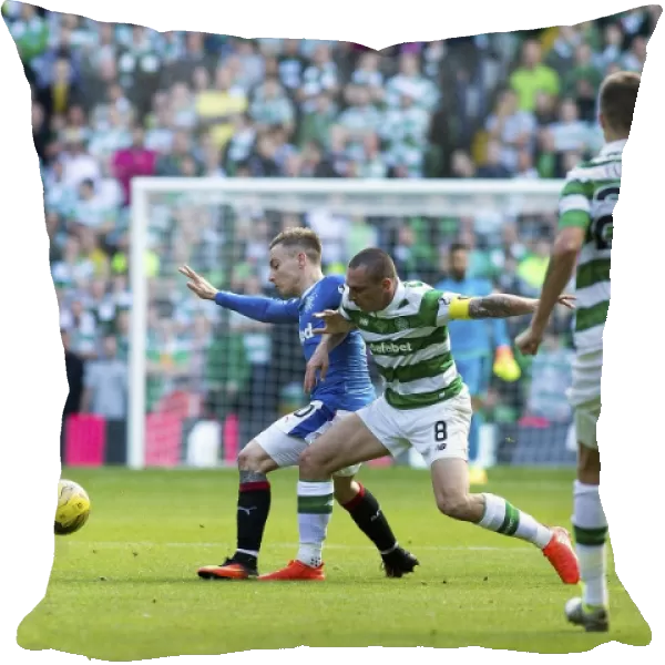 Intense Rivalry: Barrie McKay vs. Scott Brown in the Celtic v Rangers Ladbrokes Premiership Clash at Celtic Park