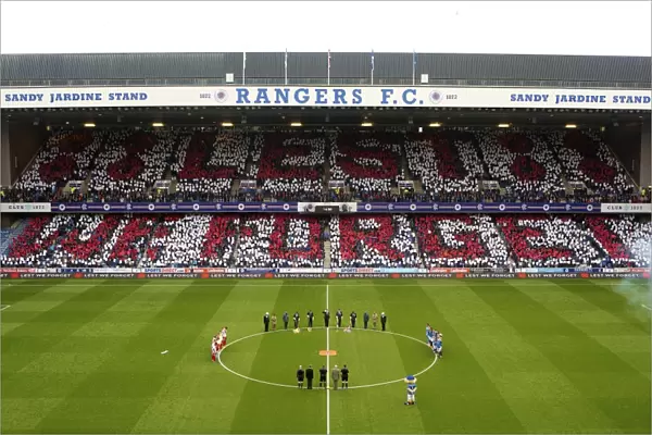 Scottish Cup Winning Teams: Rangers and Kilmarnock Players Pay Tribute with Minute Silence at Ibrox Stadium