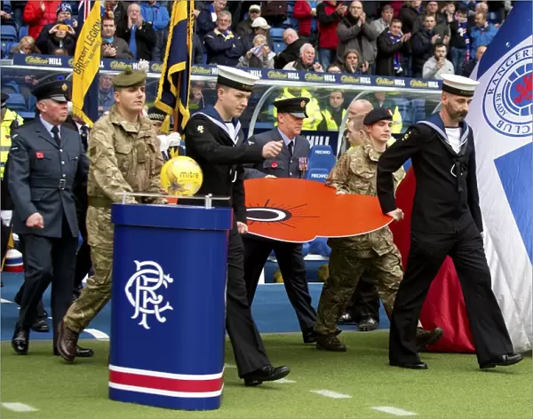 Honoring Heroes: Poppy Tribute at Ibrox Stadium - Scottish Cup Champions (2003)