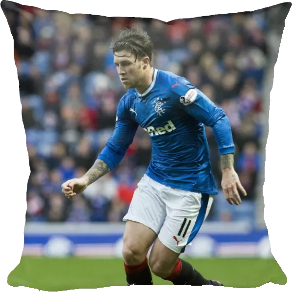 Rangers Josh Windass in Action: A Thrilling Moment at Ibrox Stadium during the Premiership Clash against Dundee