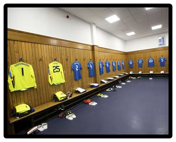 Rangers Football Club: Gearing Up for the Battle in the Ibrox Home Dressing Room - Ladbrokes Premiership: Rangers vs Celtic (Scottish Cup Champions 2003)