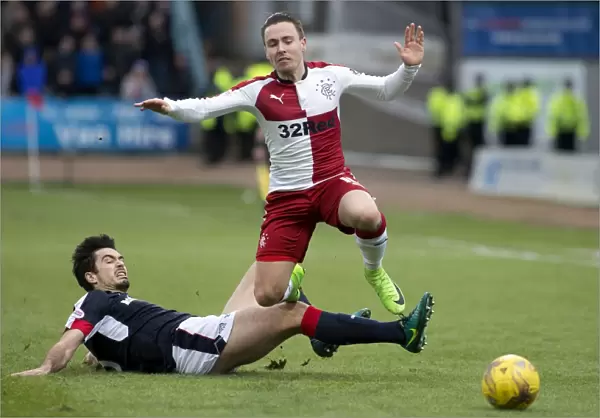 Rangers Barrie McKay Foul by Dundee's Julen Etxabeguren in Ladbrokes Premiership Match