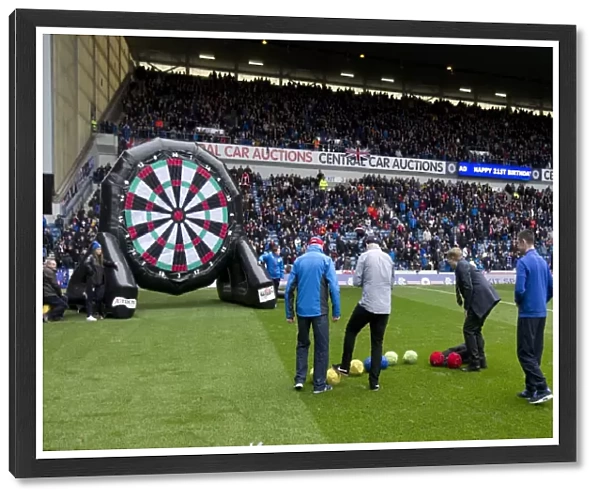 Half Time Football Darts: Rangers vs Hamilton Academical, Scottish Premiership, Ibrox Stadium