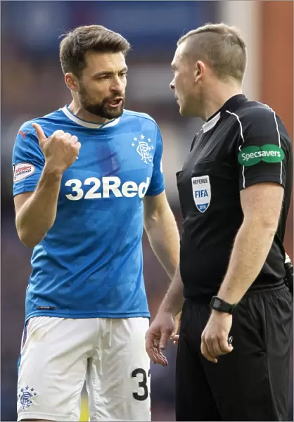 Rangers vs Heart of Midlothian: Russell Martin's Contentious Conversation with Referee John Beaton at Ibrox Stadium
