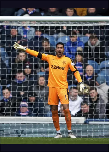 Rangers Wes Foderingham Protecting Ibrox Net from Kilmarnock in Scottish Premiership Action