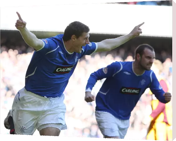 Thrilling Goal: Andrius Velickas Scores for Rangers against Motherwell (3-1) at Ibrox