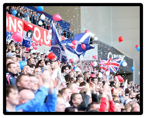 Triumphant Terrors: Rangers Fans Euphoria after Securing Clydesdale Bank Premier League Victory (3-1 over Motherwell)
