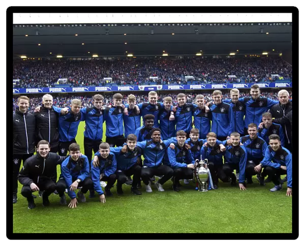 Rangers U17s Celebrate Glasgow Cup Victory on Ibrox Pitch Amidst Premiership Match vs Kilmarnock