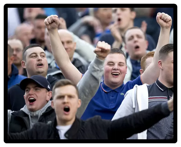A Sea of Passion: Rangers Fans Celebrate Triumph at Pittodrie Stadium (Scottish Premiership & Scottish Cup, 2003)