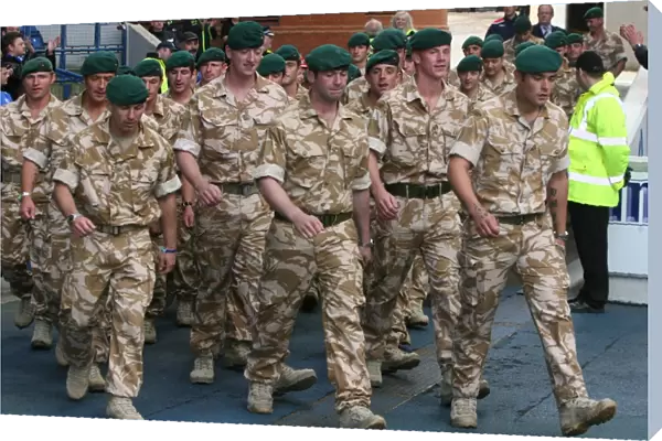 Rangers FC vs. Heart of Midlothian: Half Time Parade by 45 Commando Royal Marines