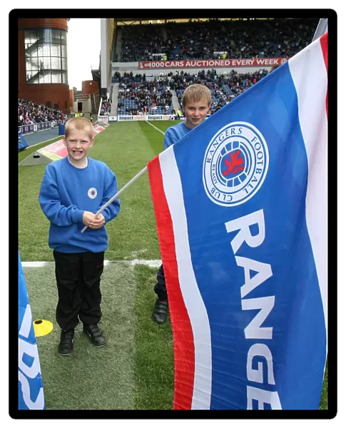 Rangers Football Club's Triumphant Guard of Honor: Celebrating a 2-0 Victory Over Heart of Midlothian at Ibrox