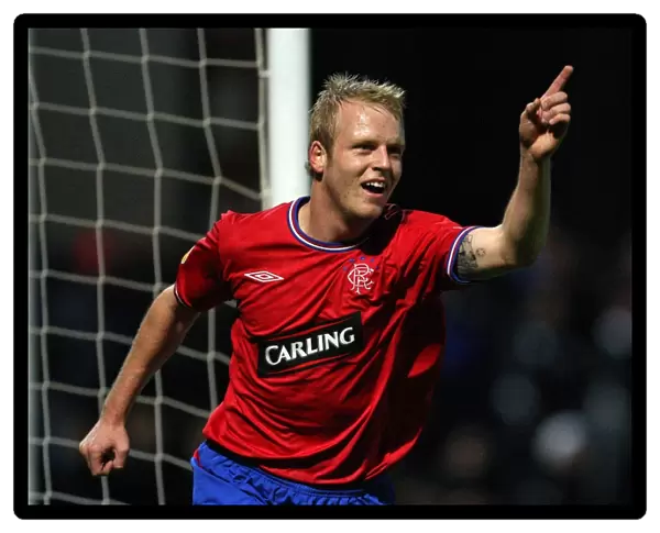 Rangers Steven Naismith Rejoices in His Goal Against Queen of the South (1-2)