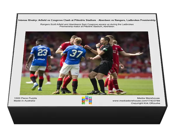 Intense Rivalry: Arfield vs Cosgrove Clash at Pittodrie Stadium - Aberdeen vs Rangers, Ladbrokes Premiership
