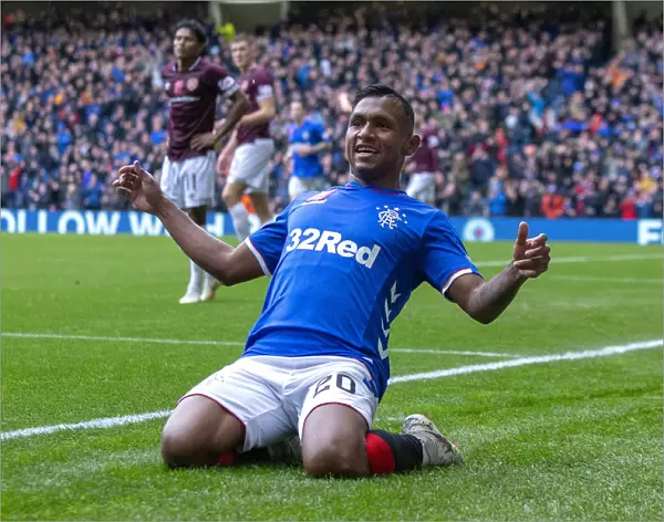 Thrilling Goal: Alfredo Morelos Stunner for Rangers Against Hearts (Scottish Premiership, Ibrox)
