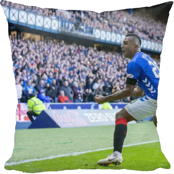 Rangers Alfredo Morelos: Savoring Glory after a Thrilling Scottish Premiership Victory over Celtic at Ibrox (2023)